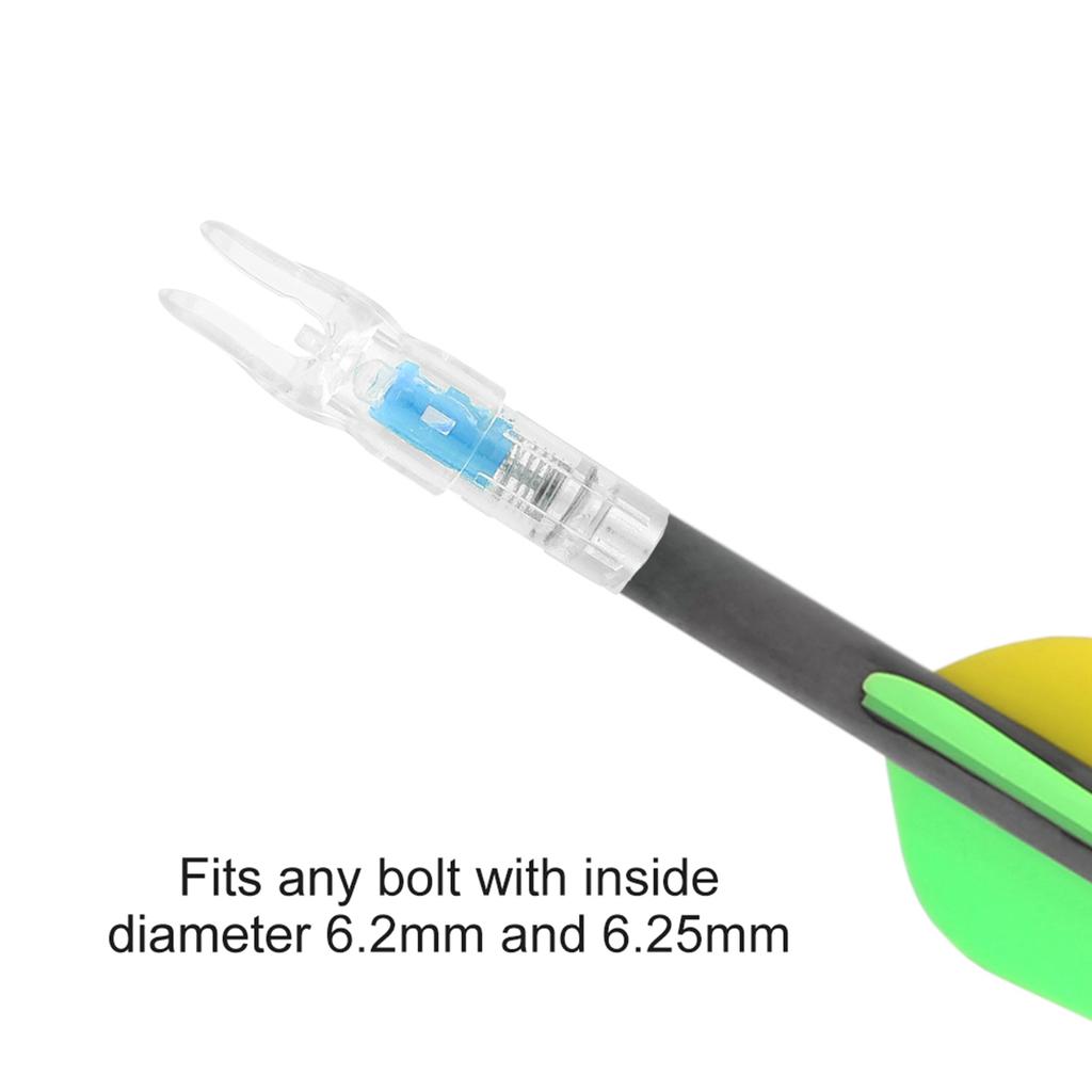 6.2mm Lightweight Arrow LED Lighted Nock with Automatic Knock Archery Arrows Accessory Blue