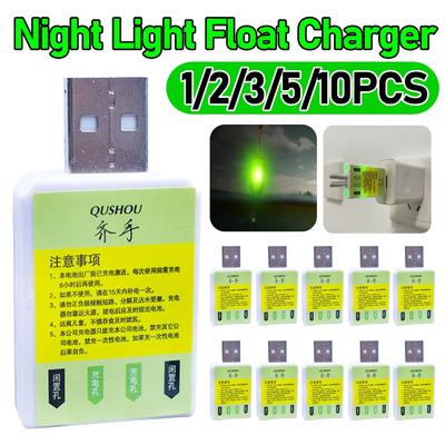 10-1pcs CR425 Battery Charger Electric Fishing Floats Battery USB Charging Adapter 2 Hole For LED Fishing Buoy Accessories