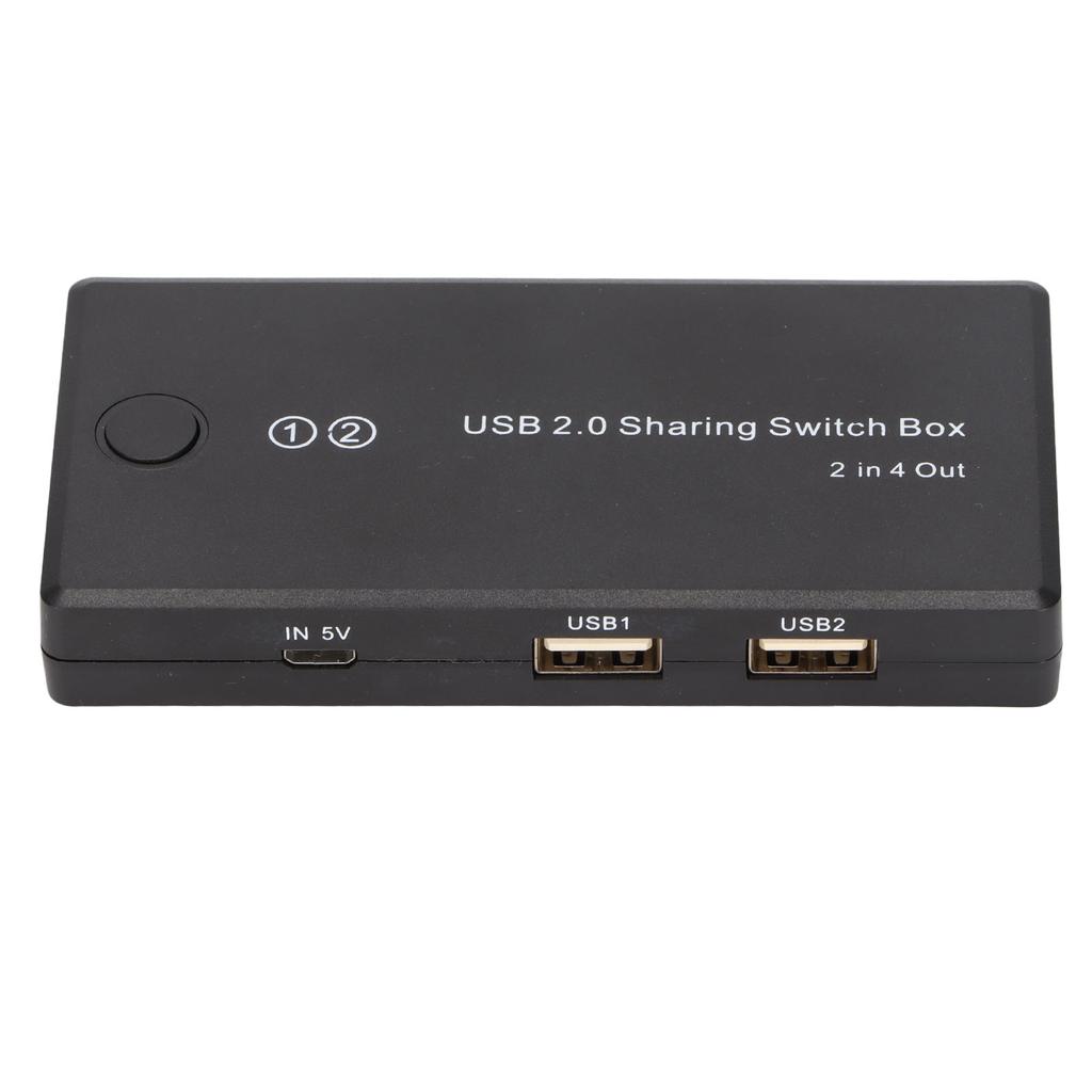 USB 2.0 Switch Selector 2 in 4 Out Great Compatibility Computer Peripheral Switcher Adapter