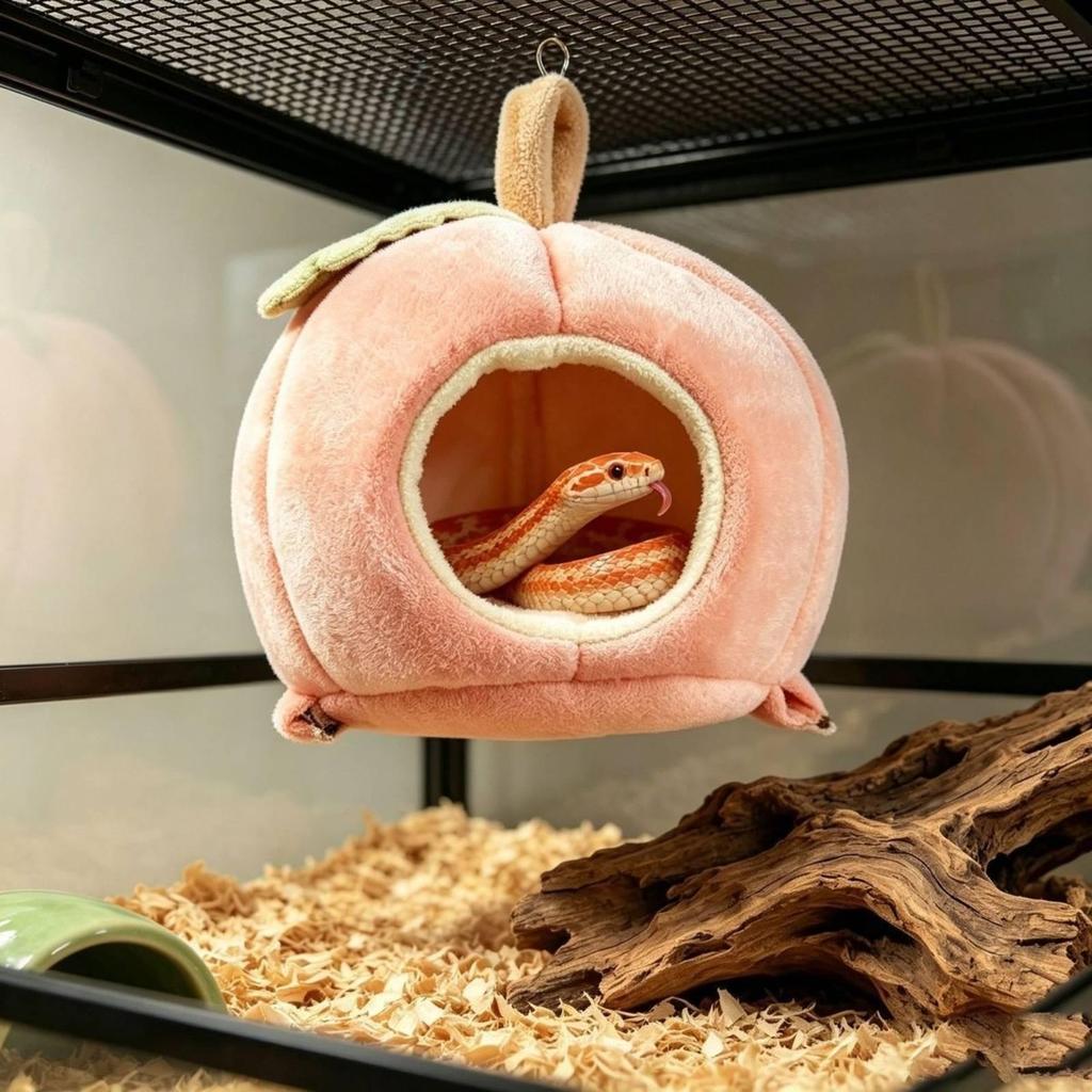 Fruit-Shaped Reptile Hide Soft Terrarium Decor Space-Saving for Snake Owners