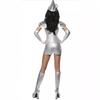 Halloween Costume Silver Alien Robot Uniform Skirt, Wind Sexy Stage Costume