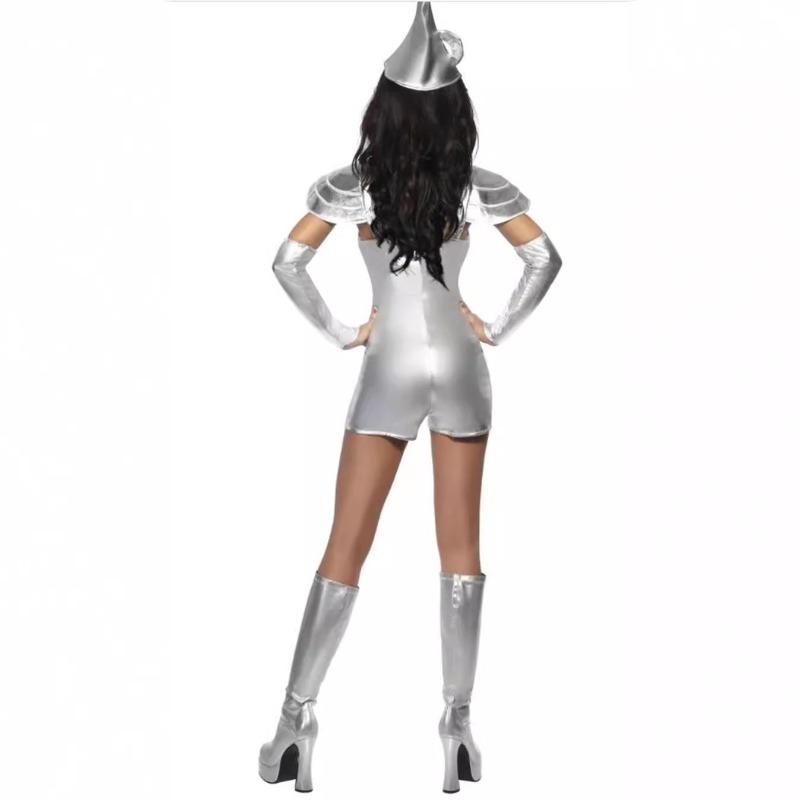 Halloween Costume Silver Alien Robot Uniform Skirt, Wind Sexy Stage Costume