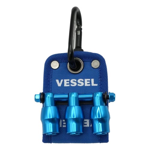 VESSEL Limited Edition Quick Catcher Triple Holder, Blue, QB-10B3BB