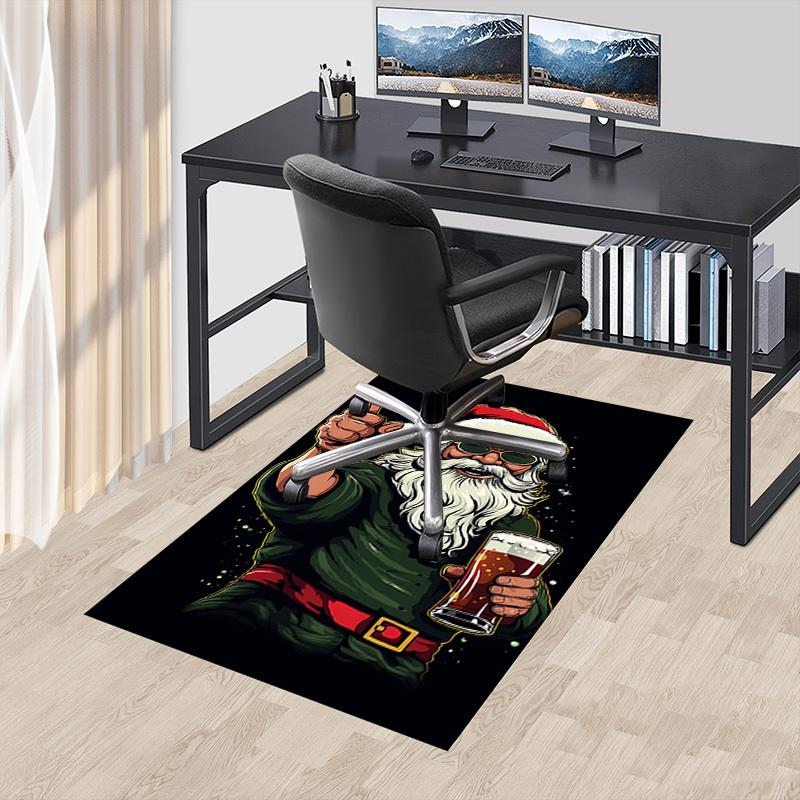 1pc Santa Claus Beer Carpet, Office Rug Outdoor Mat Home Decor Area Carpet Festival