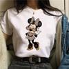 2025 Mickey Tshirt Y2k Minnie Mouse Hat Print Cotton Comfort T-shirt Women Fashion T Shirt Female Clothes Kawaii Disney T Shirt