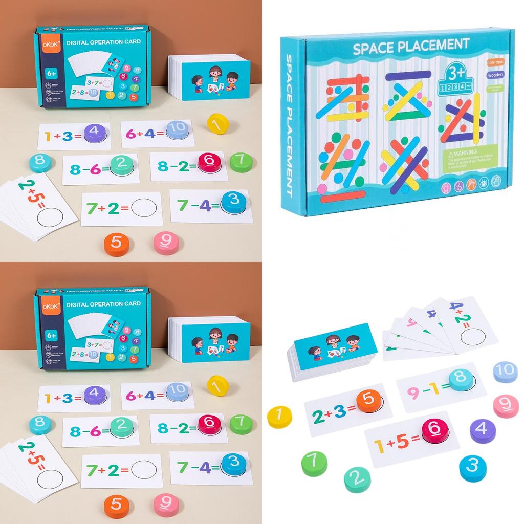 Wooden Educational Math Toy For Kids With Number Matching And Basic Addition Learning