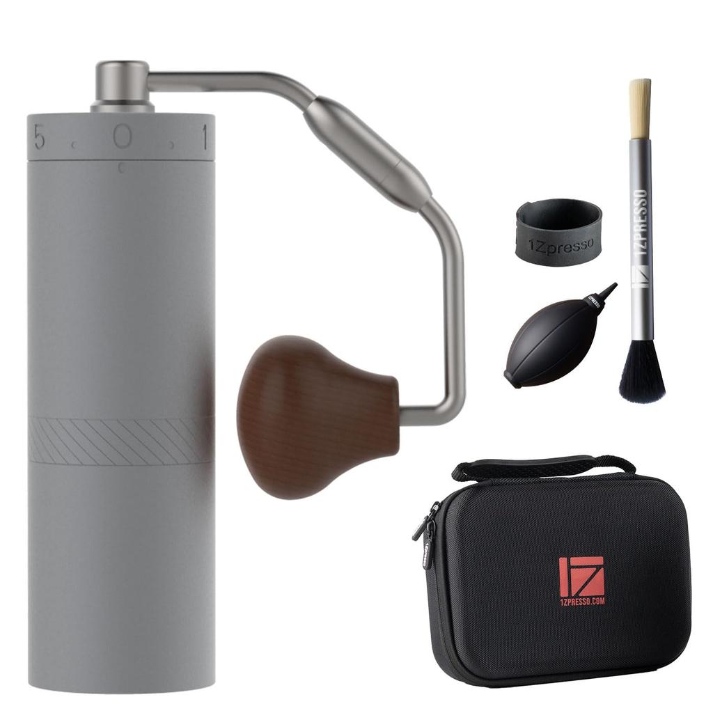 1Zpresso X-Ultra Hand Coffee Mill, Gray, Mortar-Style Grinder, Stainless Steel Blade, Adjustable Grind Size