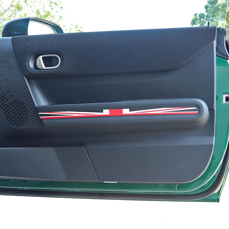 For Mini Cooper F66 F67 2024 2025 Car Door Armrest Decorative Leather Stickers Interior Protection Sticker Car Accessories