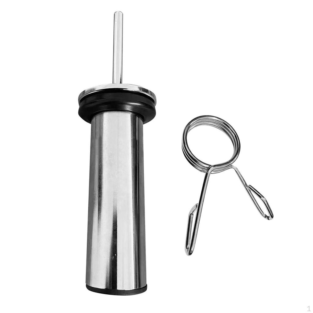 Fitness Device Weight Stack Pin with Spring Clip Attachment