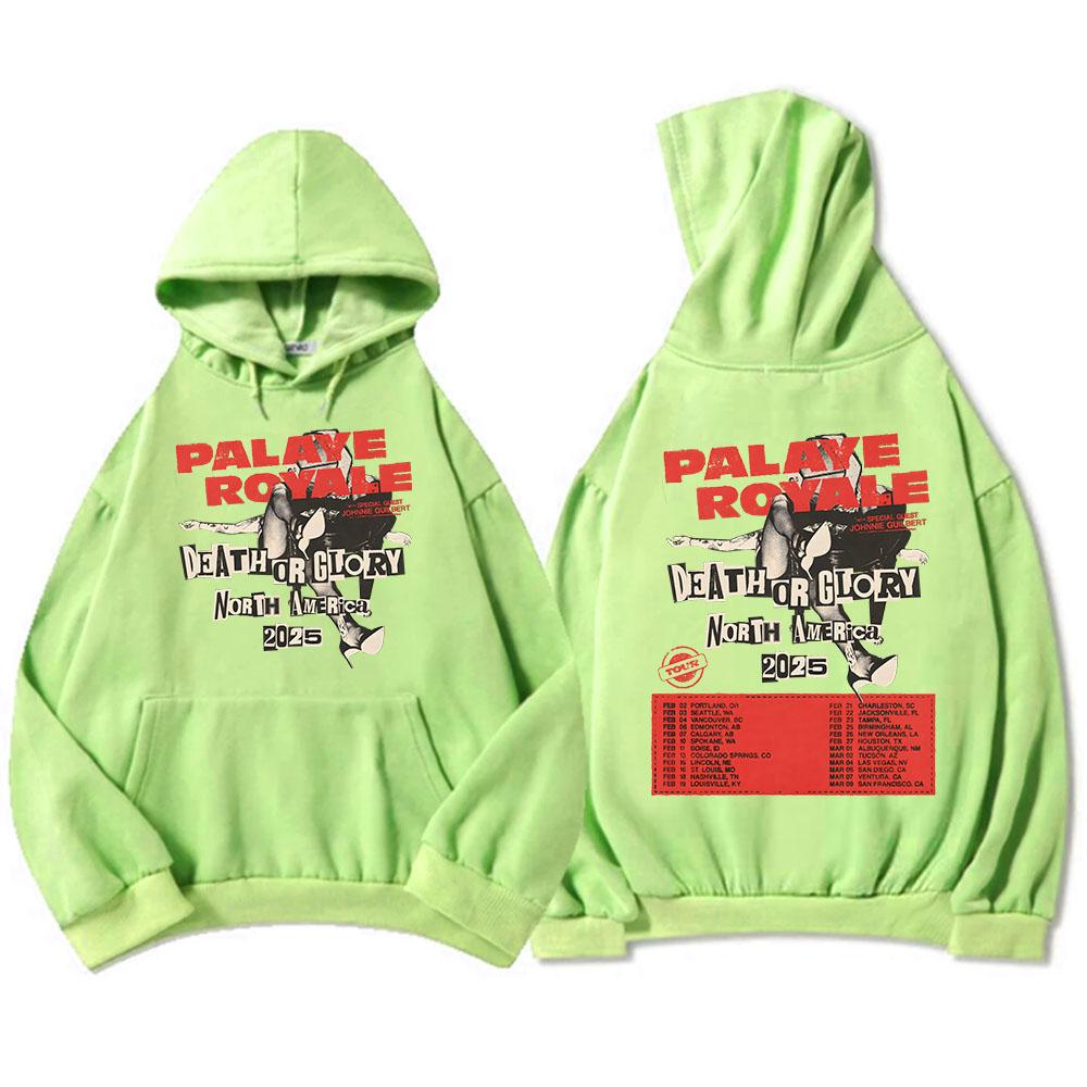 Death or Glory Severní Amerika 2025 Tour Mikiny Palaye Royale Rocková kapela Mikiny Těžké oblečení v mentálním stylu