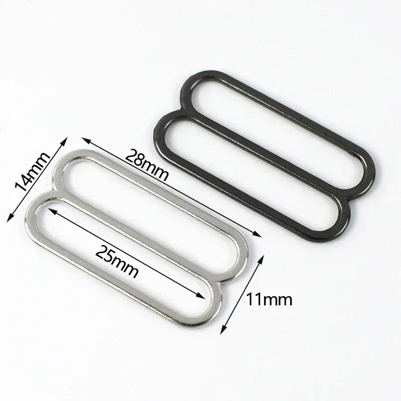 10/20/30Pcs Meetee Metal Tri-Glide Rings Buckles 6-50mm Bra Strap Adjust Clasp 8-shaped Ring Hook Garment Hardware Accessories