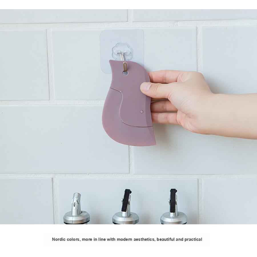 3 Pcs Penguin Soft Type Scraper Kitchen Oil Scraper Cleaning Pad Baking Kitchen Gadget