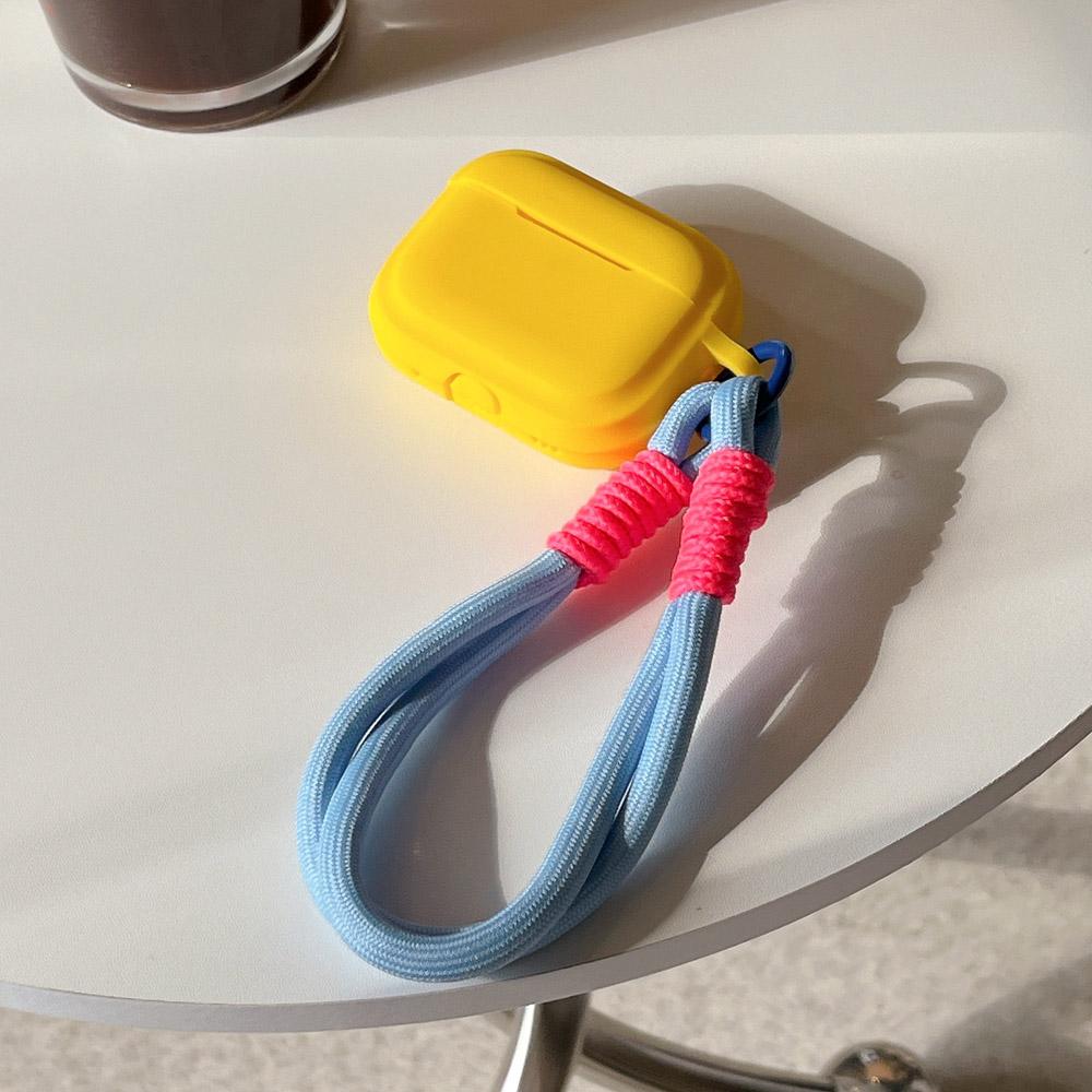 korea cute candy silicone headphone cover case for airpods 4 simple fall prevention lanyard for airpods 1 2 3 pro 2