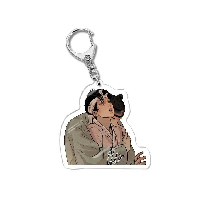 6CM Anime Ye HuaJi Keychain Man Action Figures Acrylic Couples Keyring Pendant Cosplay Characters Accessories Gift