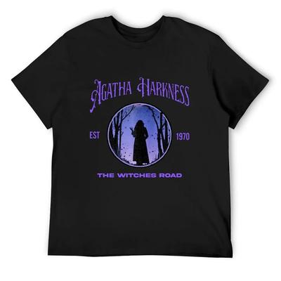 Agatha Harkness The Witches Road Est 2024 T-Shirt blau lock Übergröße Oberteile Streetwear Herrenhemden Grafik-T-Shirt