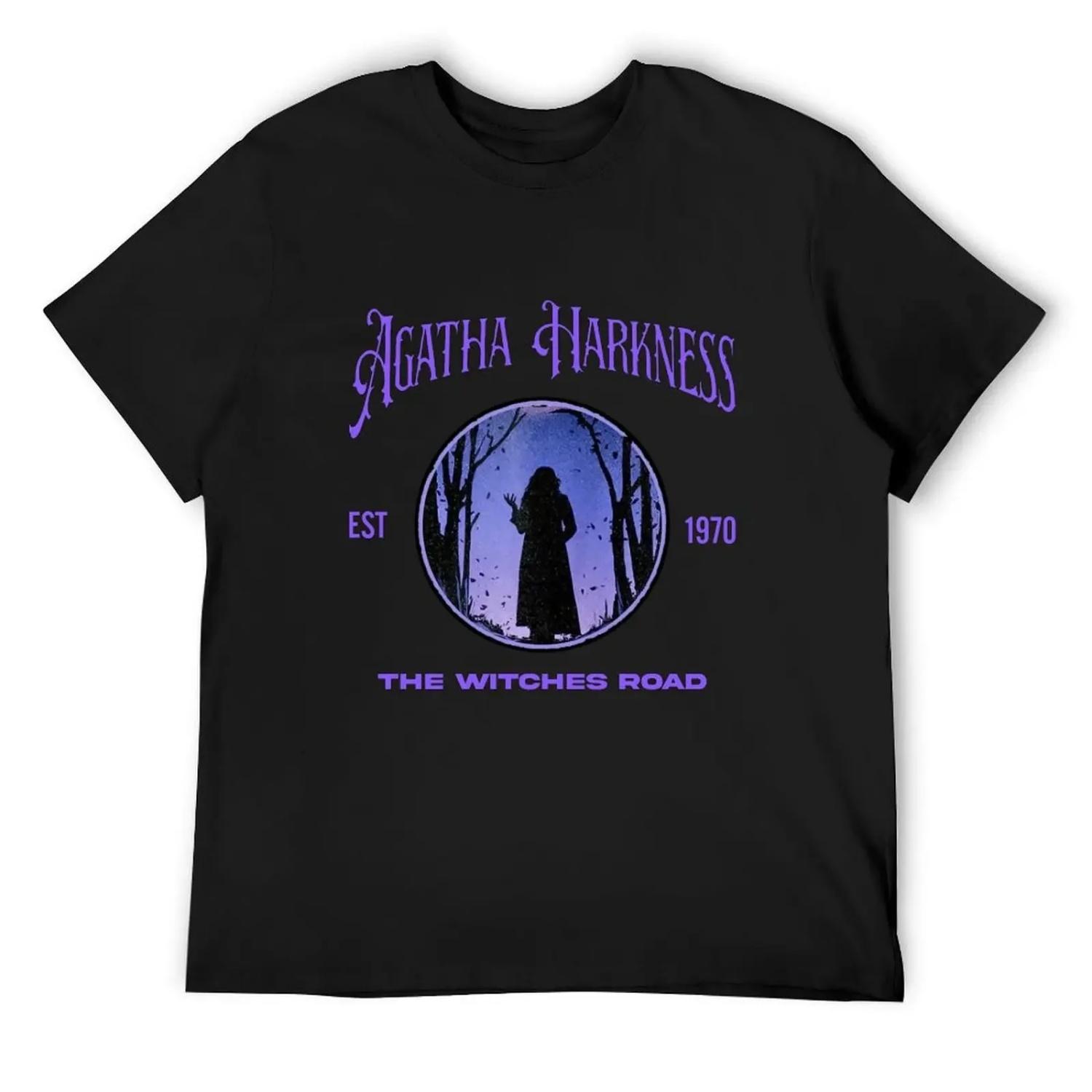 Agatha Harkness The Witches Road Est 2024 T-Shirt blue lock plus size tops street wear mens shirts graphic tee S