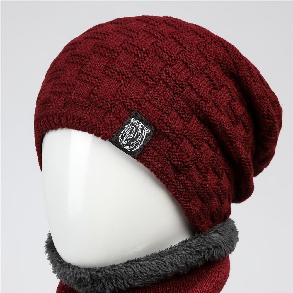 Hat Winter Cold-Proof Thickened Wool Hat Men'S And Women'S Warm Plush Versatile Pullover Hat Knitted Hat