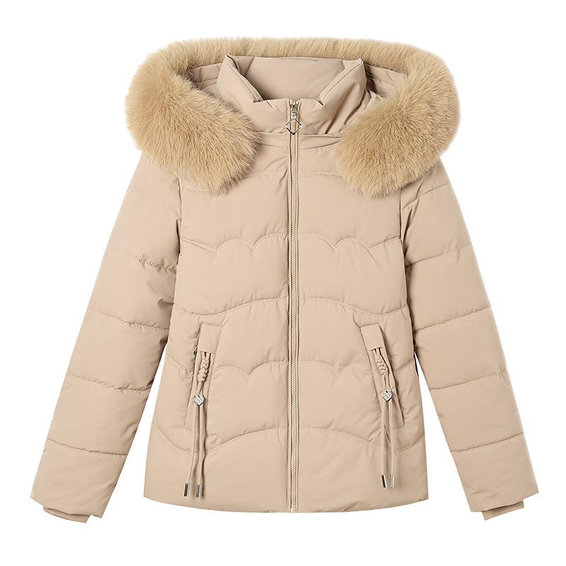 Short cotton-padded clothes women's new winter big fur collar cotton-padded clothes warm and cold-resistant cotton-padded jackets