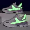 New ModelCouple Sports Shoes Dad Mecha Tide Shoes Luminous Casual Running Shoes Comfortable And Lightweight Casual Versatile