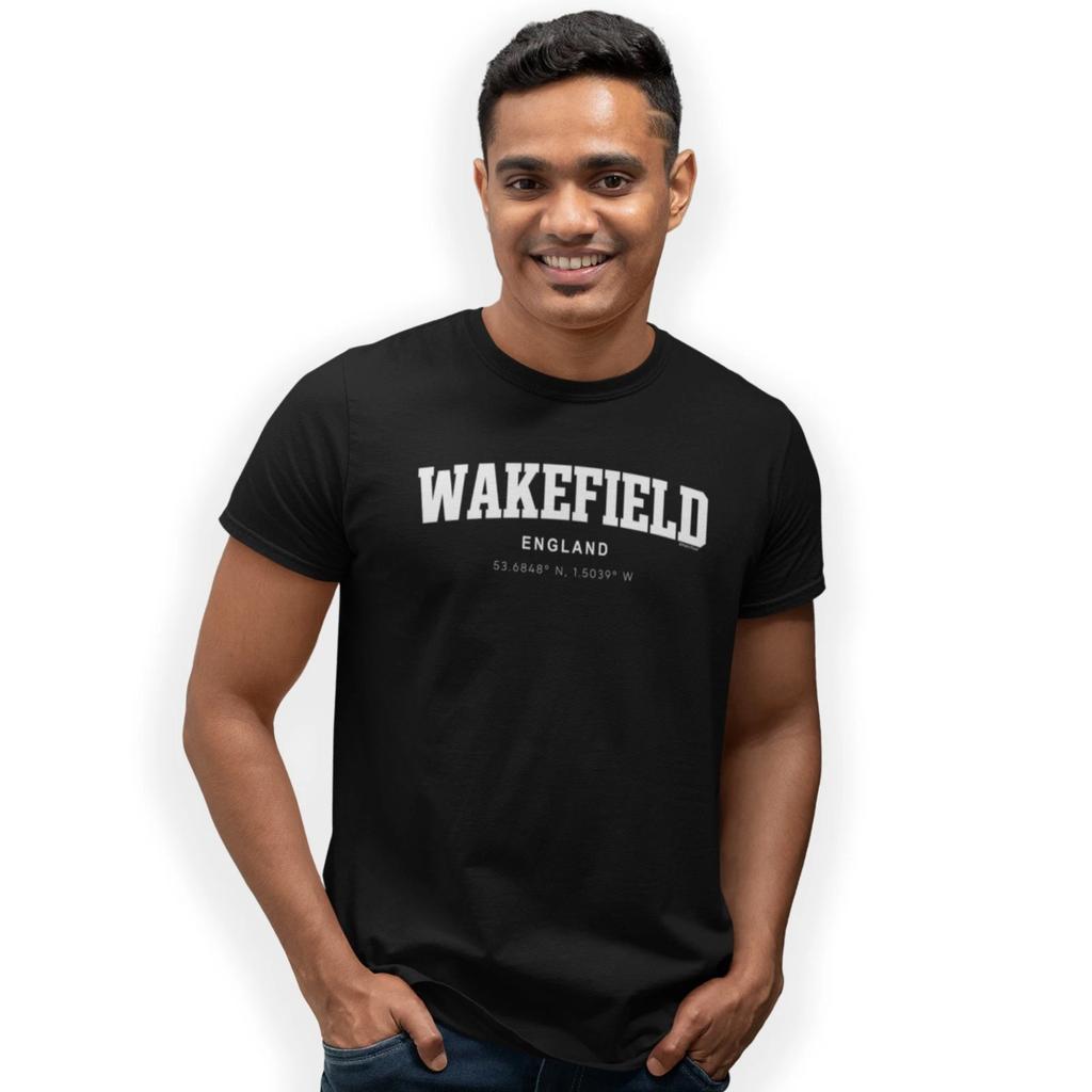 Wakefield Varsity Style Print With Coordinates Hand Printed T-Shirt Size S - 5XL