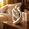 Plastic Hugging Couple Sculpture Romantic Embrace Art Table Statue  Wedding Decor