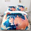 Fairy Tail Bettwäsche-Set Einzelbett, Twin, Full, Queen, King Size Fairy Tail Bettwäsche-Set Erwachsene Kinder Kawaii Bettbezug-Sets 3D-Druck 003