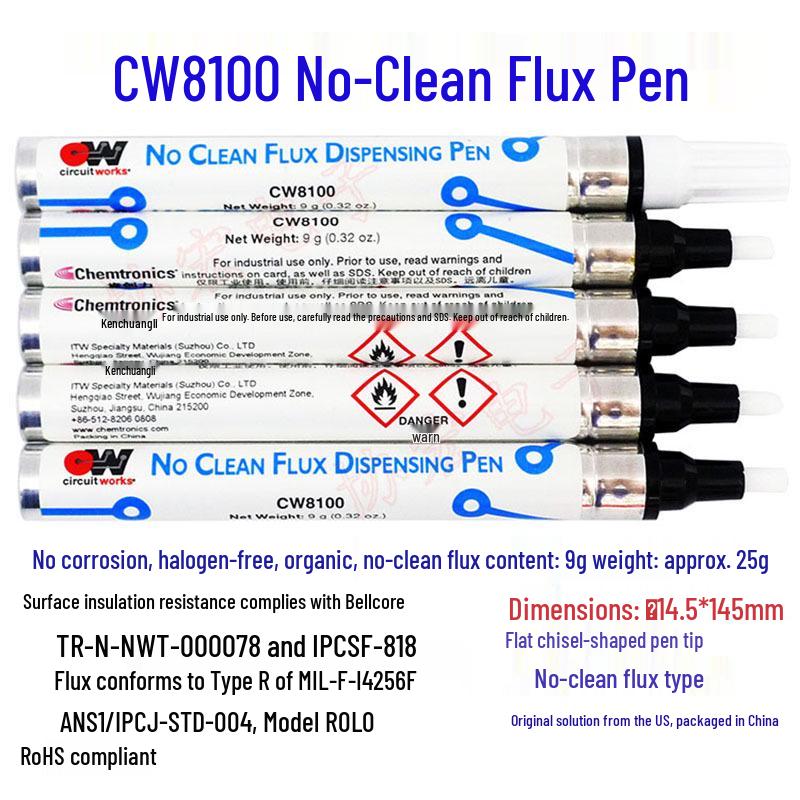 Lead-Free Soldering with Chemtronics No-Clean (CW8100) & Rosin Soldering Pens (CW8200)
