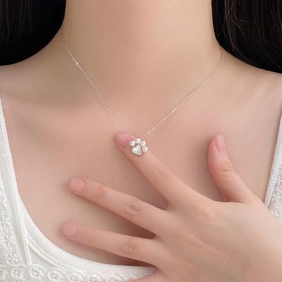 Cute Pearl Cat Claw Necklace, Sweet and Fairy Girl, Childlike Creative New Product Claw Chain