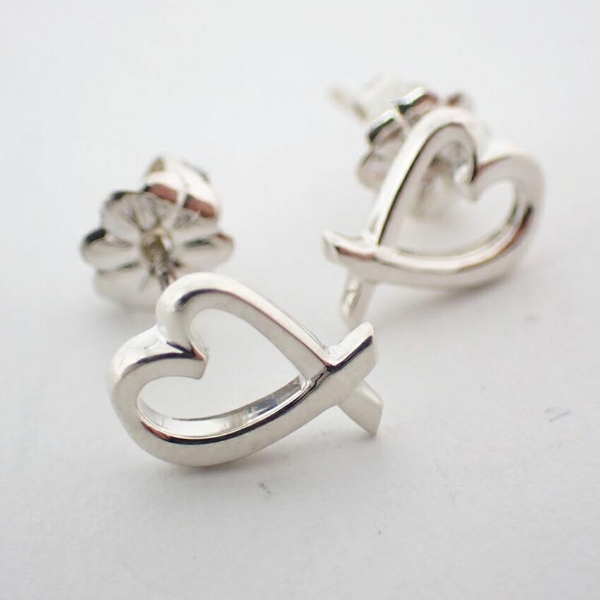 [Used] TIFFANY/Tiffany 925 Loving Heart Earrings/j45-6