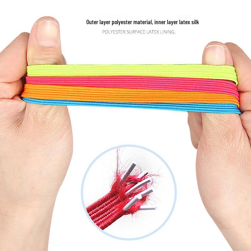 No-Tie Elastic Shoelaces with Creative Buckle for Men & Women - Colorful Round/Flat for Sports & Casual Wear