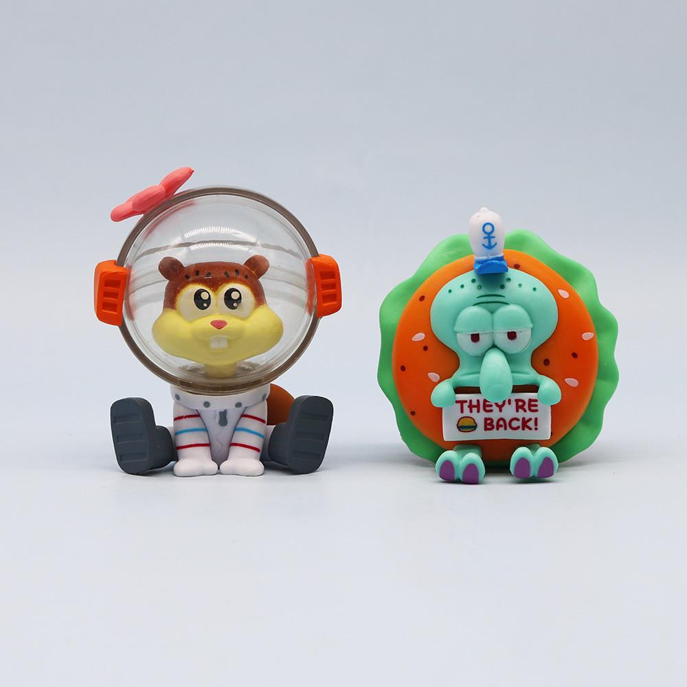 Pvc Handcrafted Spongebob Burger Series Figures Sets For Kids Collectors And