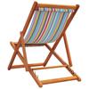 Vidaxl Folding Beach Chairs, 2 Pcs, Multicolored, Fabric Upholstered