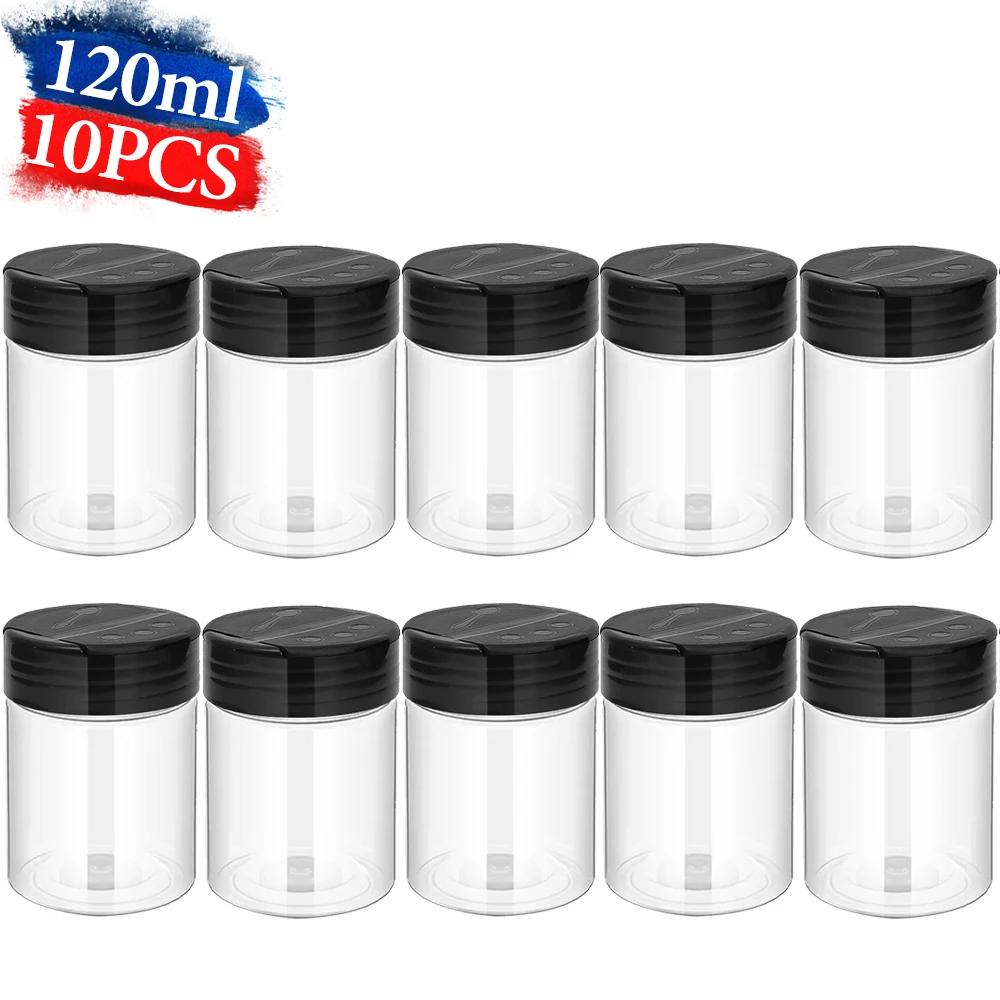 Transparent Seasoning Jars with Shaker Lids Salt Pepper Shaker Bottles Spices Condiment Storage Boxes Powder Storage Container