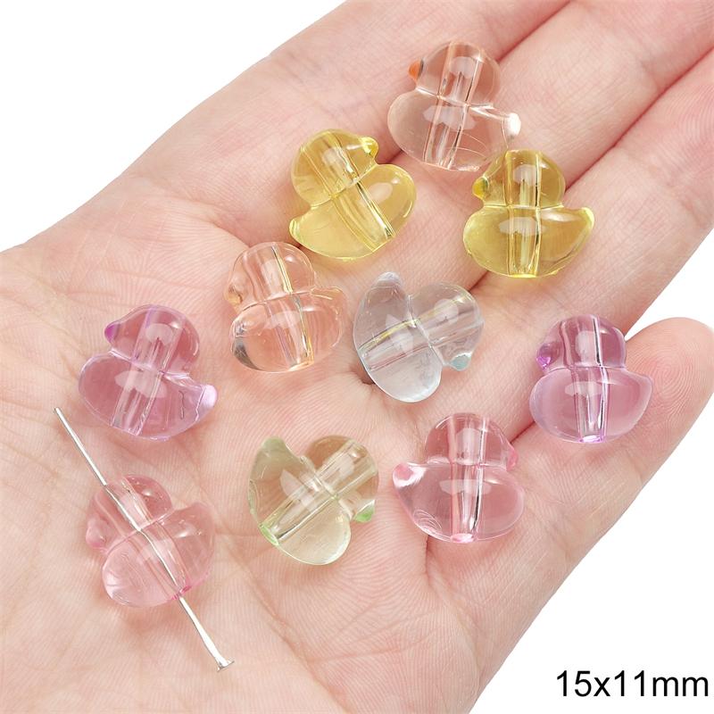 Acrylic Transparent Animal Rabbit Bear Heart Beads for DIY Jewelry 20 Pcs