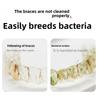 Portable Invisible Braces Storage Case Teeth Care Manual Centrifugal Cleaning Dental False Teeth Storage Box Double Seal