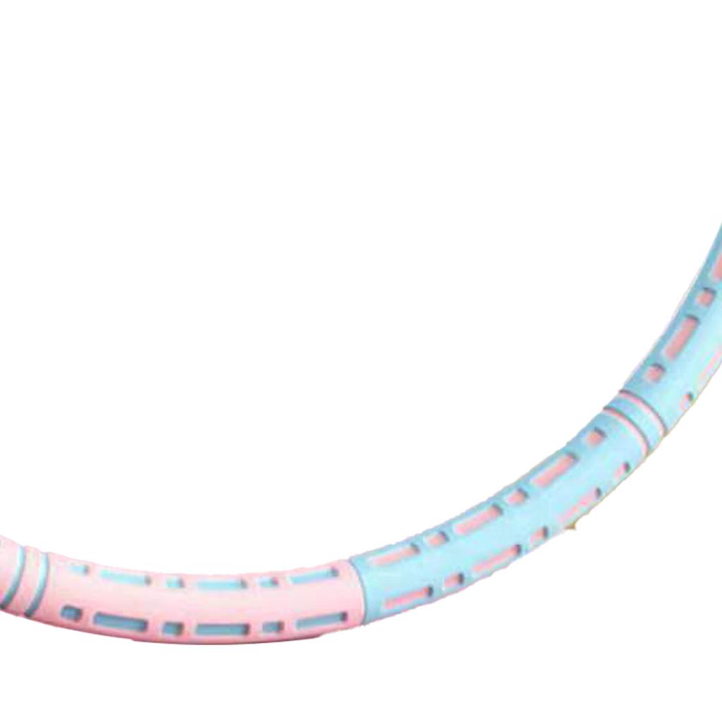 Weighted Fitness Hoop 6 Section Detachable Dual Color Abdomen Waist Slimming Exercise Hoop