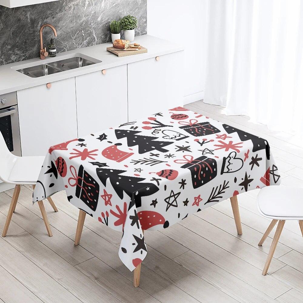 Față de masă cu iepure drăguț, cu plante cu animale, dreptunghiulară, impermeabilă și rezistentă la ulei, masă de restaurant, bucătărie, decorare a casei