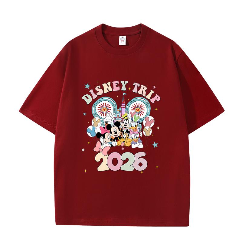

D06-95 MINISO 2026 Summer High-quality Printed Pure Cotton Shoulder Style Men s and Women s Round Neck Short Sleeved Couple T-shirt XXXL коричневий