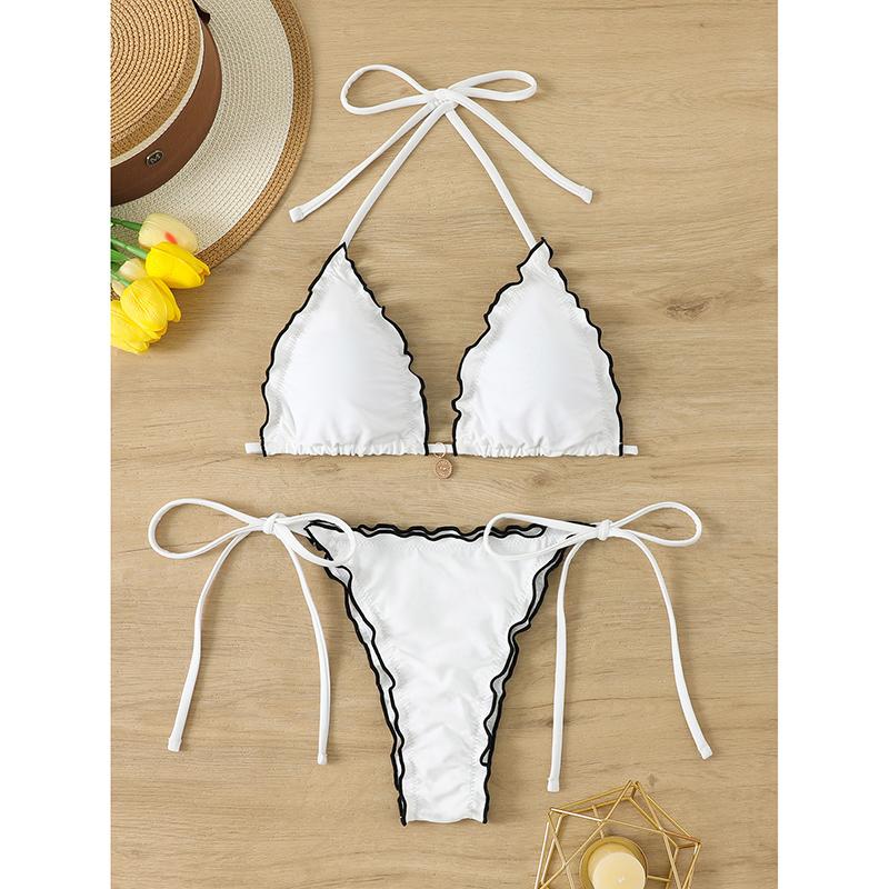 Sexy Triangle Micro Bikini 2026 Women Swimsuit Two-pieces Swimwear for Female Beach Wear Lace Up Bikinis Sets Thong Bathing Suit
