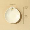 Cartoon Anime Circular Ceramic Plate High End Restaurant Afternoon Tea Fruit Dessert Plate Home Pasta Plates Exquisite Tableware