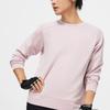 Li Ning Fitness Series Solid Color Round Neck Knitted Pullover Sweatshirt Women Sweatshirt Lotus-Pink-Purple AWDU110-5