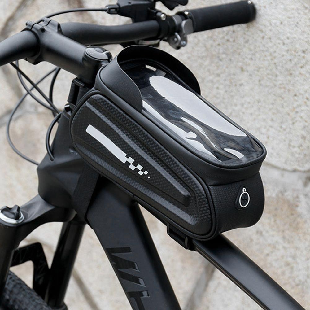PVC Black Hard Shell Waterproof Performance Touching Screen Bike Bag Mobile Phone Bicycle Cycling Packet Equipment
