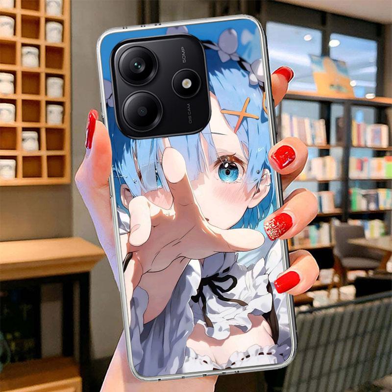 R-Rem Re Zero Anime Phone Case For Xiaomi Redmi Note 15 14 13 12 11 10 Pro Plus 14S 12S 11S 11T 11E 10S Soft Fundas Shell Redmi