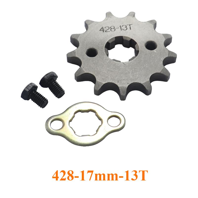 Front Engine 428# 17mm 10T-19T Sprocket For KAYO BSE SSR SDG Dirt Pit Bike ATV Quad Go Kart Moped Buggy Scooter Motorcycle
