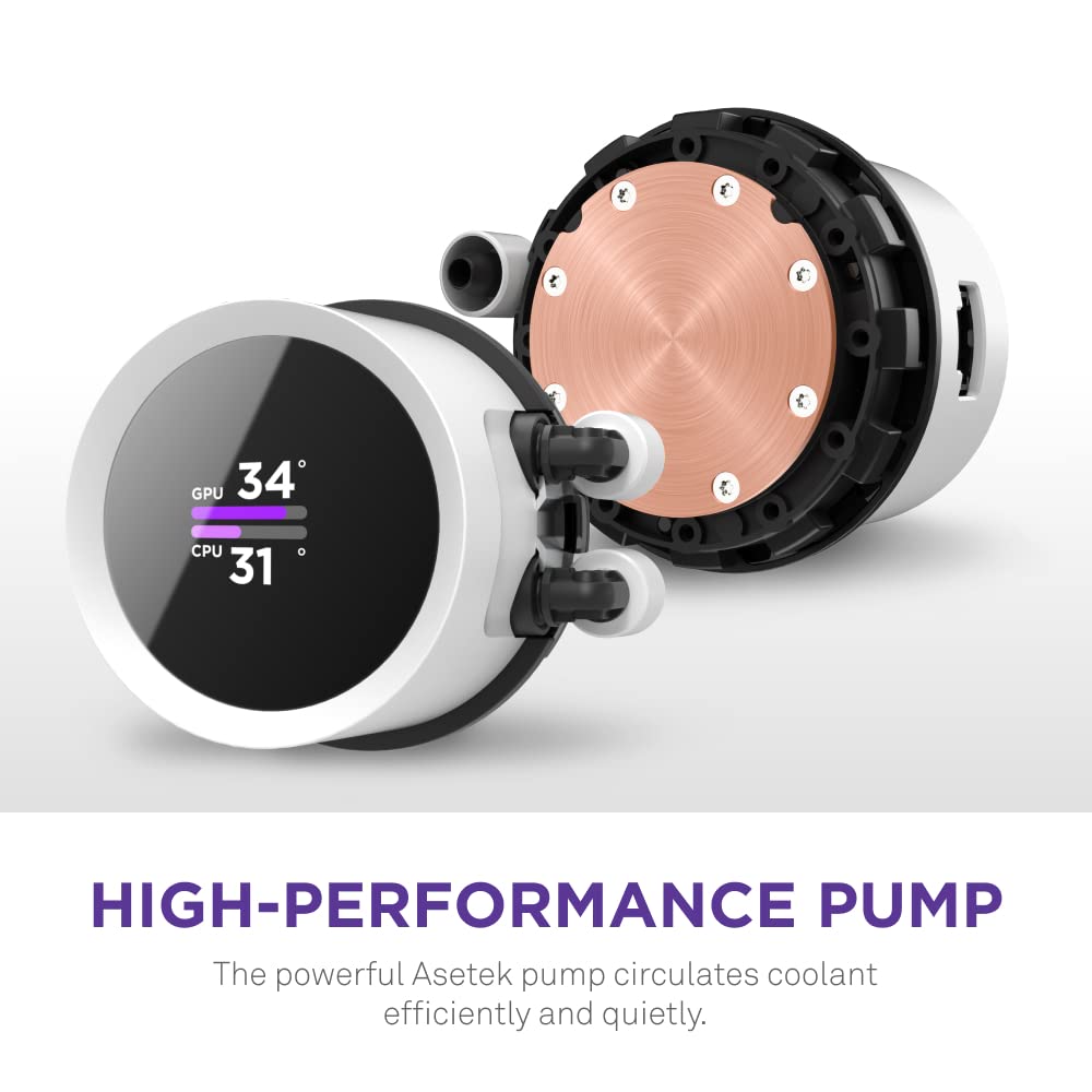 NZXT KRAKEN RGB 360 White Simple Water Cooling CPU Cooler FN1874 RL-KR360-W1