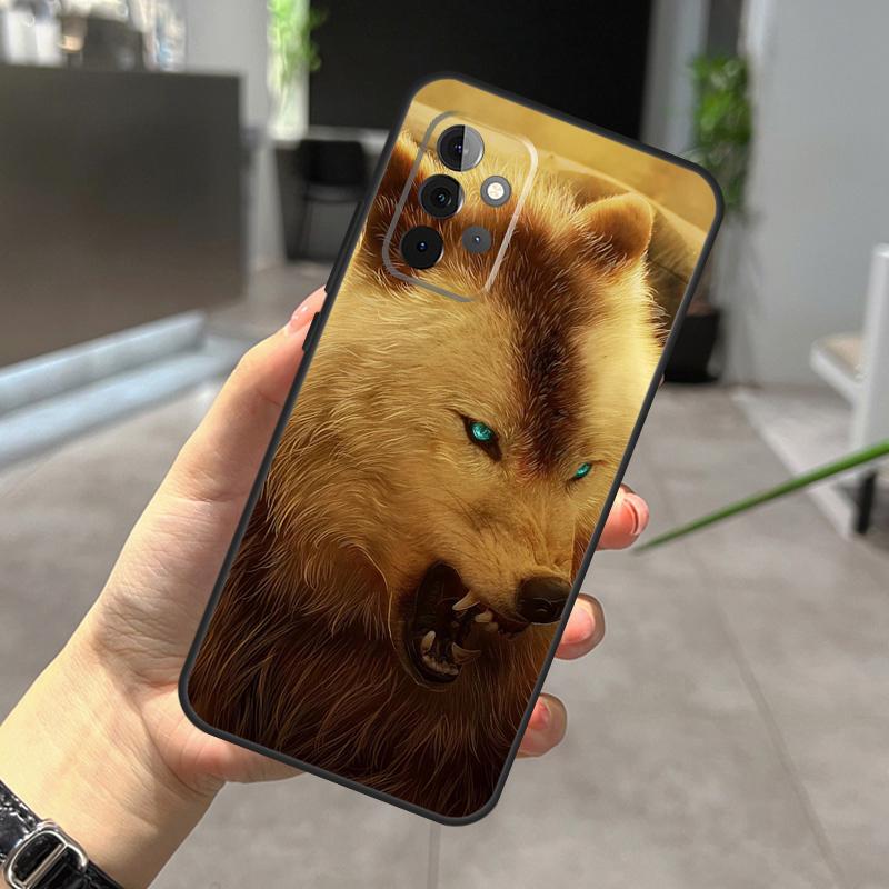 Angry Wolf Phone Case For Samsung Galaxy A14 A34 A54 A12 A32 A42 A52 A13 A23 A33 A53 A73 A52S A71 A51