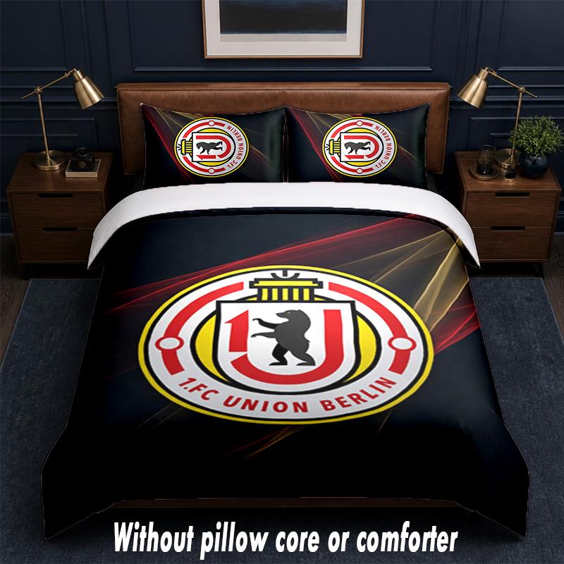 Ensemble de literie Union Berlin FC 1 Housse de couette + 2 Taies d'oreiller Doux Respirant Linge de lit pour la maison