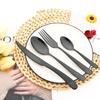 Vintage Gold 24Pcs Dinnerware Set Stainless Steel Tableware Set Knife Fork Spoon Silverware Kitchen Colorful Cutlery Set