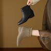 Fashion 2025 New Autumn Women Boots Genuine Leather Women Shoes Round Toe Chunky Heel Solid Modern Boots Daily Shoes Ankle Boots
