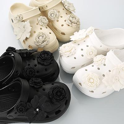 8/17 Stück Sommer Löcher Schuhanhänger Schnallen Zubehör Fortgeschrittener Blumenstrauß Perlenkette DIY 3D Blumen Schuhdekorationen